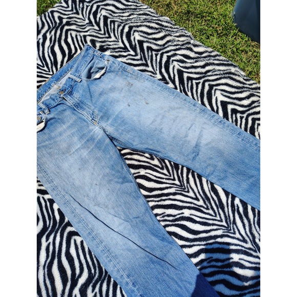 Vintage Polo Jeans Ralph Lauren Denim Mens 35x30 Loose Fit‎ Y2K Lightwash - Picture 4 of 14